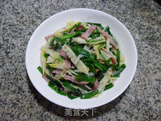韭菜培根炒笋尖的做法步骤：10