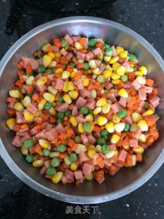 豌豆火腿丁的做法步骤：7