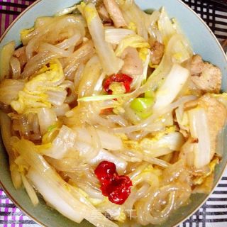 娃娃菜粉条五花肉的做法步骤：6