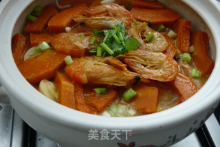 大虾干煮南瓜的做法步骤：8