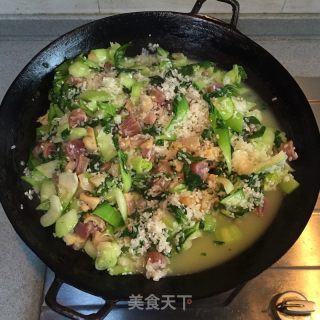 香肠咸肉菜饭的做法步骤：3