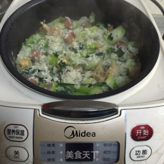 香肠咸肉菜饭的做法步骤：4