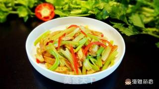 香芹红椒豆干的做法步骤：6