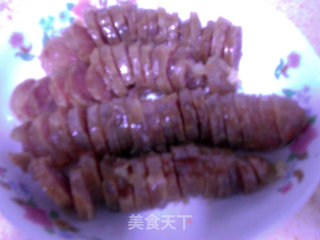懒人快手菜---腊肠炒生菜的做法步骤：3
