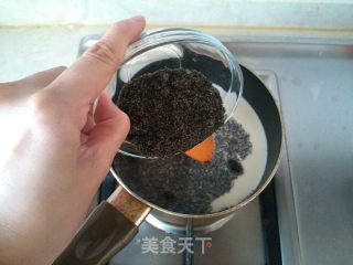 黑芝麻奶酪布丁 【甜品也可以很养生】的做法步骤：7