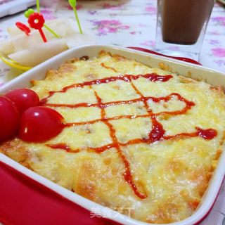 培根番茄焗饭的做法步骤：10