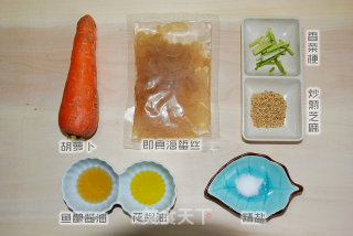 麻香海蜇丝的做法步骤：1