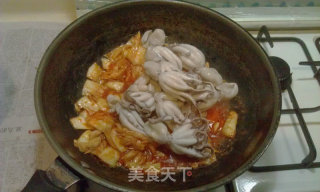 辣白菜炒章鱼的做法步骤：9