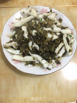 雪菜墨鱼的做法步骤：5