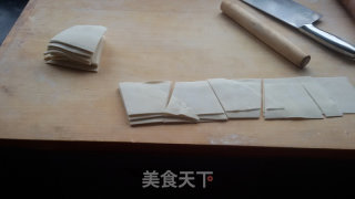 手擀皮爆锅馄饨的做法步骤：6