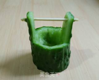 黄瓜木桶（菜品雕刻）的做法步骤：8