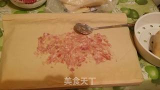家庭版豆皮肉卷的做法步骤：2