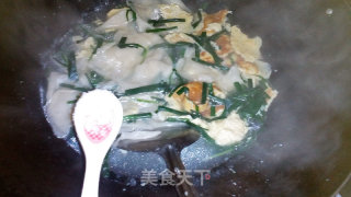 好吃加美味等于——韭菜鸡蛋片儿面的做法步骤：10