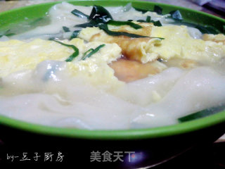 好吃加美味等于——韭菜鸡蛋片儿面的做法步骤：11