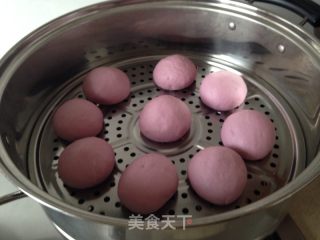 【手工·奶香紫薯馒头】的做法步骤：18