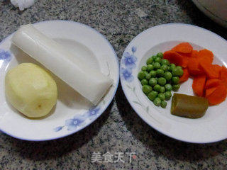 咖喱土豆年糕的做法步骤：1