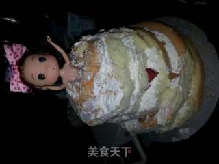 芭比娃娃生日蛋糕的做法步骤：4