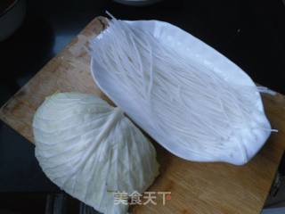 大头菜炒粉的做法步骤：1