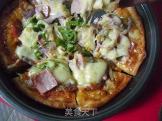 香肠火腿披萨的做法步骤：13