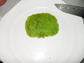 大眼蛙菜汁饼的做法步骤：9