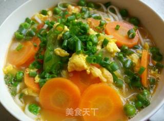 鸡蛋蔬菜面的做法步骤：5