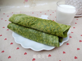 菠菜米饼的做法步骤：12