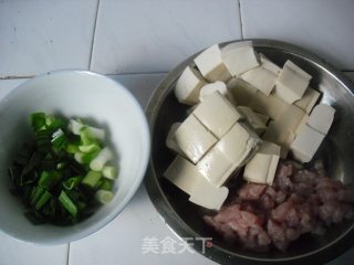 豉味肉末豆腐的做法步骤：2