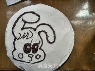 女儿四岁的生日蛋糕----小白兔奶油蛋糕的做法步骤：12