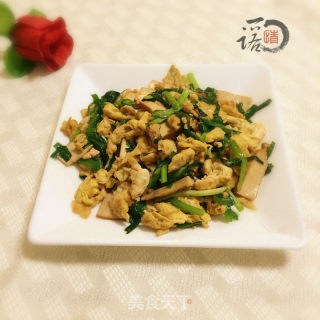 鸡蛋香干炒韭菜的做法步骤：11