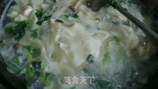 菠菜菌菇宽面的做法步骤：10