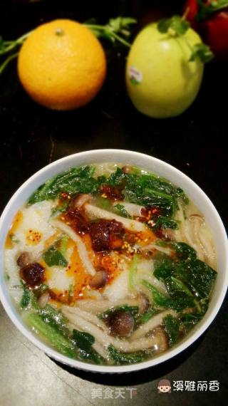 菠菜菌菇宽面的做法步骤：11