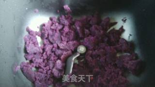 椰汁紫薯馒头的做法步骤：2