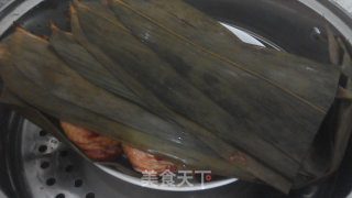 粽叶飘香——糯米粽叶鸡的做法步骤：9
