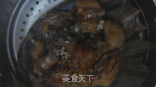粽叶飘香——糯米粽叶鸡的做法步骤：10