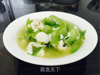 咸蛋清炒苦瓜的做法步骤：8