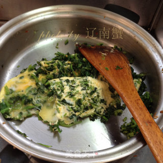 青菜泼蛋的做法步骤：5