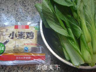 小素鸡菜芯的做法步骤：1