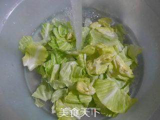 肉片茄子炒牛心菜的做法步骤：2