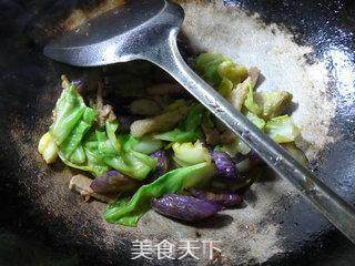 肉片茄子炒牛心菜的做法步骤：13