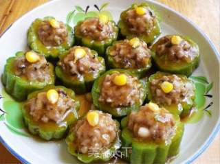 粤式家乡菜--冬菇苦瓜酿的做法步骤：3