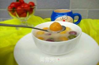 五彩糯米小丸子的做法步骤：8
