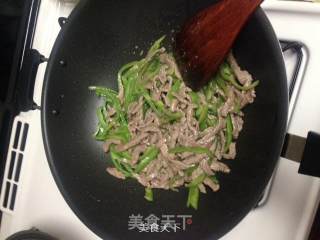 青椒牛肉丝的做法步骤：4
