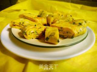 葱香鸡蛋卷的做法步骤：13