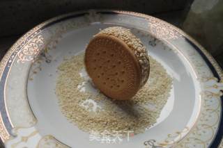 南瓜芝麻饼的做法步骤：7
