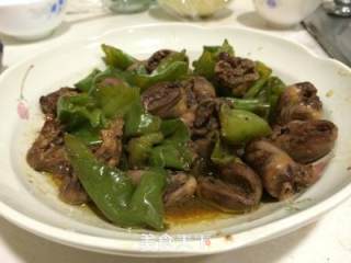 鸡心炒辣椒的做法步骤：9