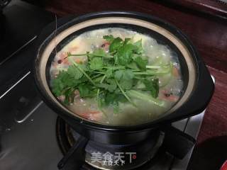 膏蟹大虾鱼头粥的做法步骤：11