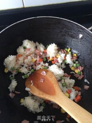 简易版杂菜焗饭的做法步骤：4