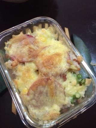 简易版杂菜焗饭的做法步骤：8