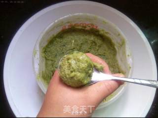 韭香翡翠肉丸的做法步骤：8