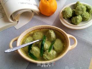 韭香翡翠肉丸的做法步骤：10